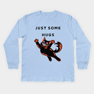 free hugs from cat Kids Long Sleeve T-Shirt